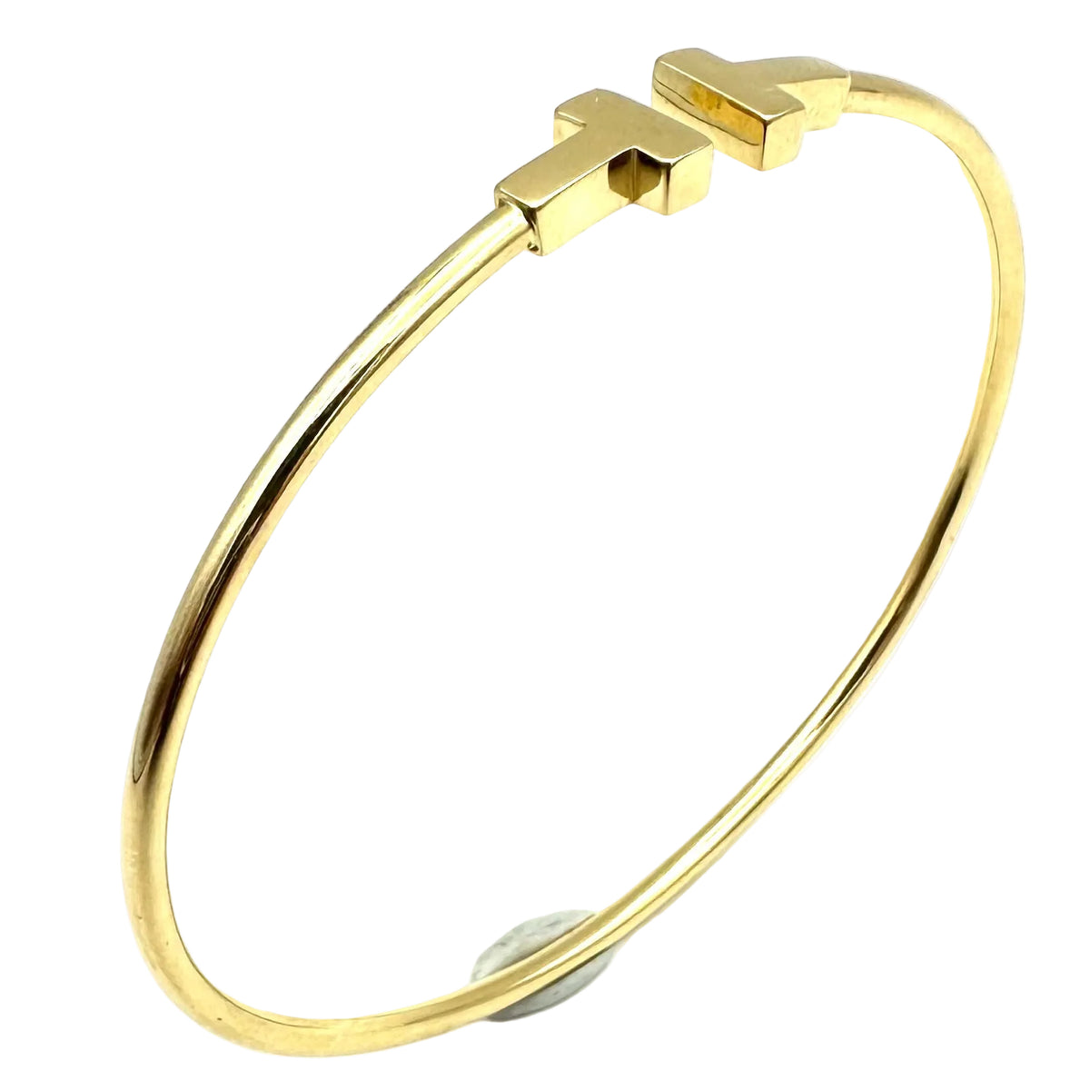 Bracelet Jonc TIFFANY & CO. "Tiffany T" en or jaune