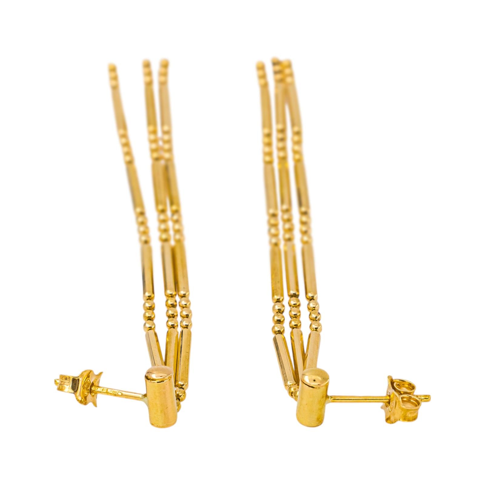Boucles d'oreilles Pendantes en or jaune