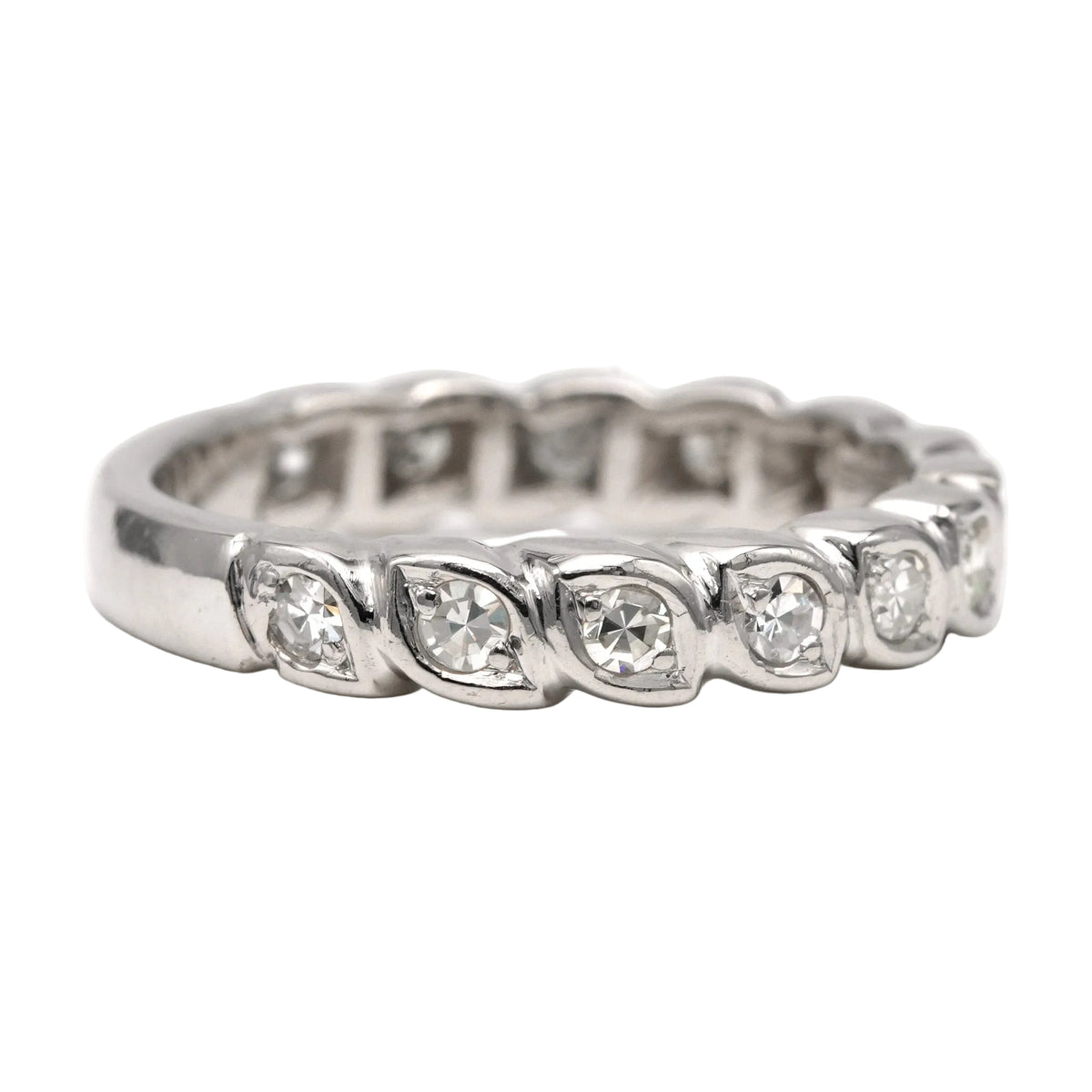 Bague Alliance en or blanc et diamants
