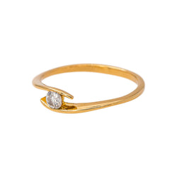 Bague Solitaire Or jaune Diamant