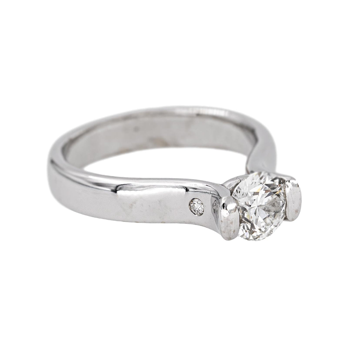 Bague Solitaire Or blanc Diamant