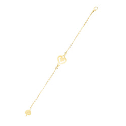 Bracelet O.J. PERRIN "Coeur Légendes" en or jaune