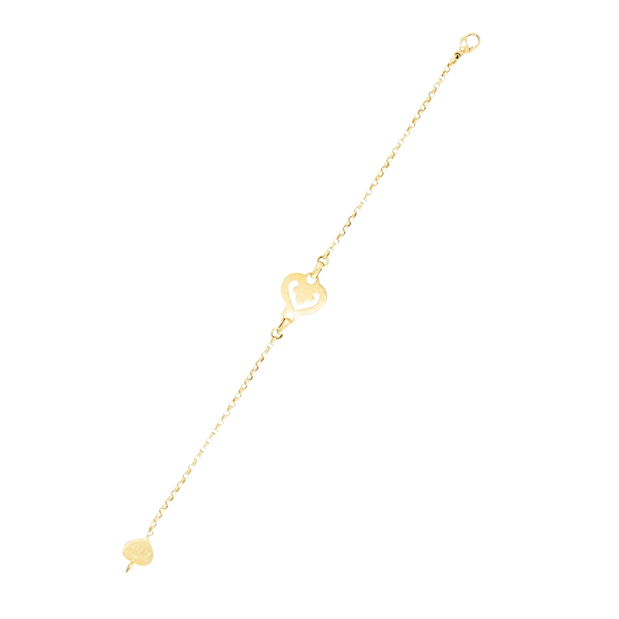 Bracelet O.J. PERRIN "Coeur Légendes" en or jaune