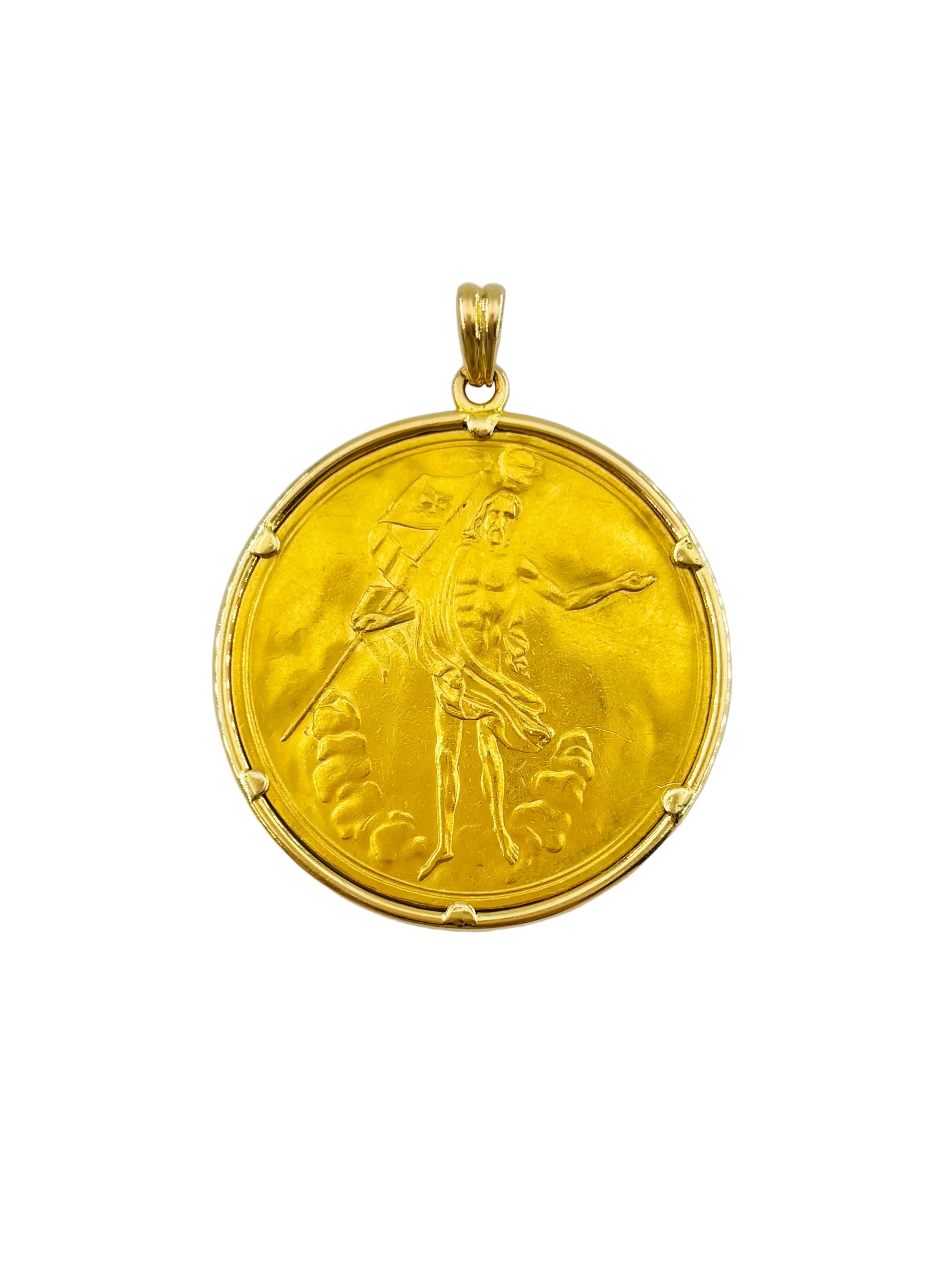 Médaille en or jaune