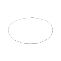 Collier Maille Gourmette Or blanc