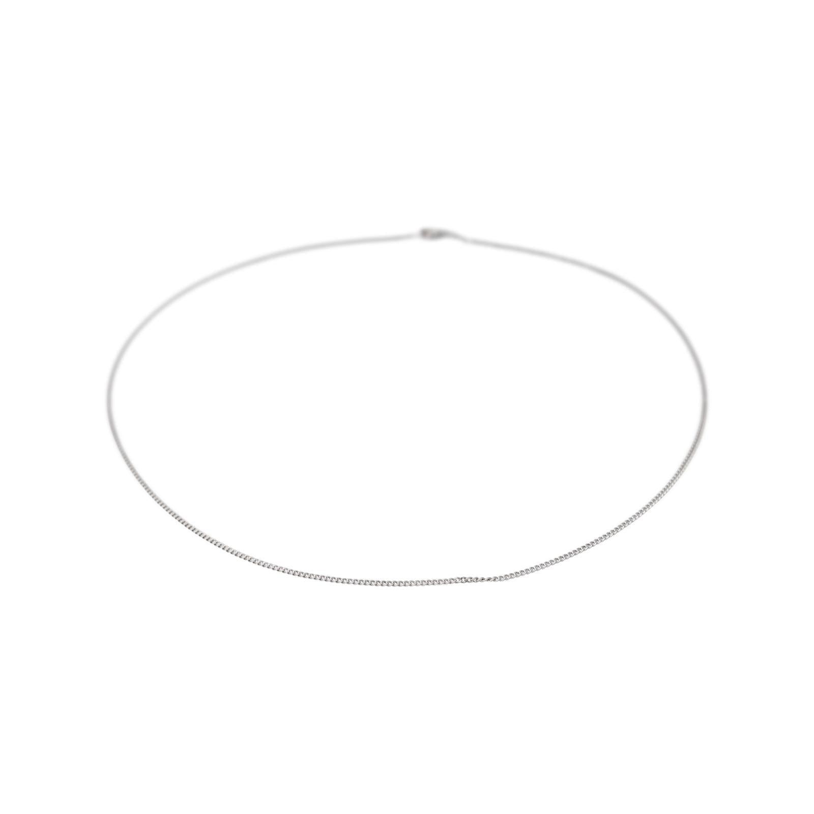 Collier Maille Gourmette Or blanc