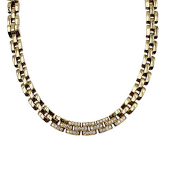 Collier Maille CARTIER "Panthère" en or jaune et diamants