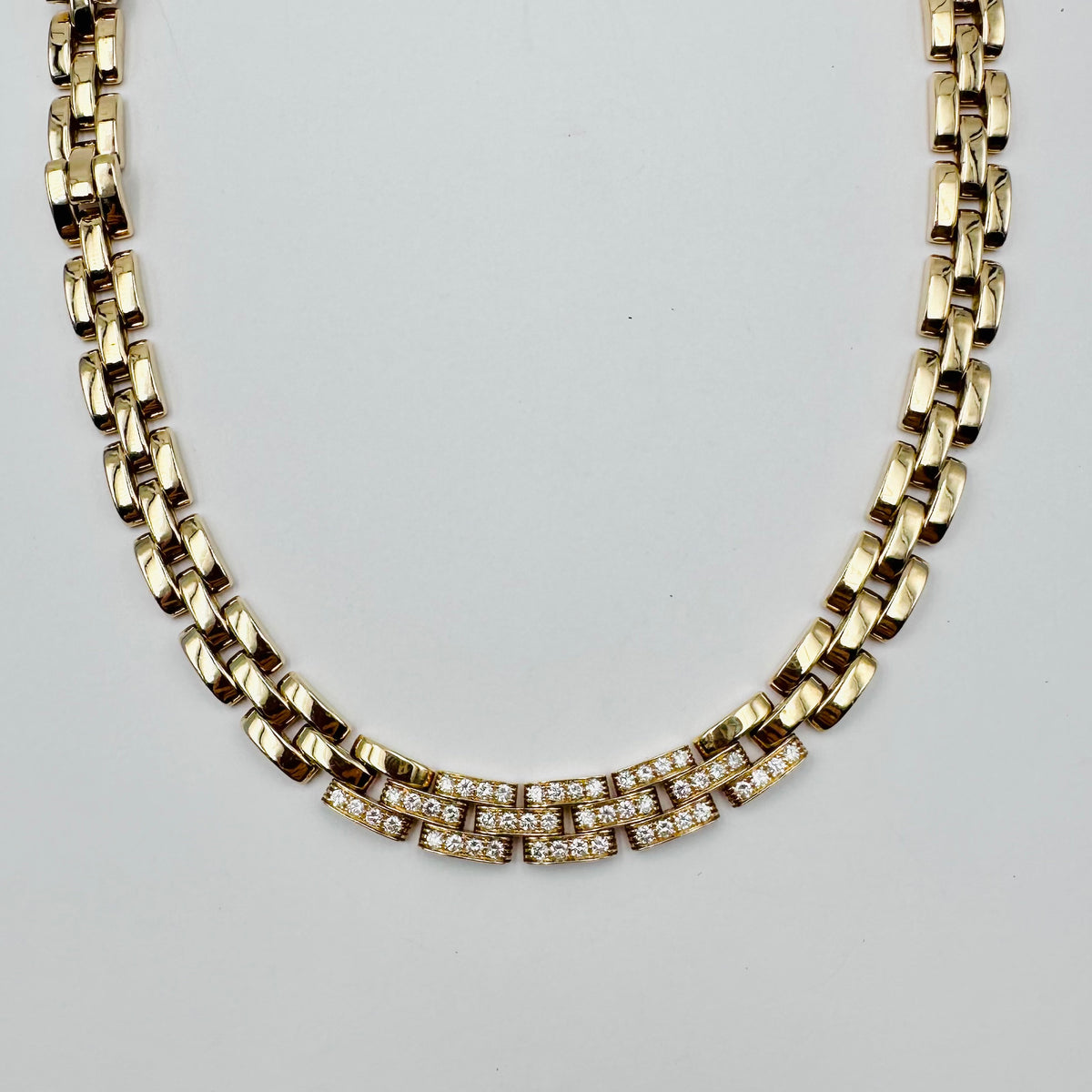 Collier Maille CARTIER "Panthère" en or jaune et diamants