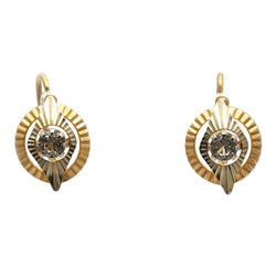 Boucles d'oreilles Dormeuses en or jaune et saphirs
