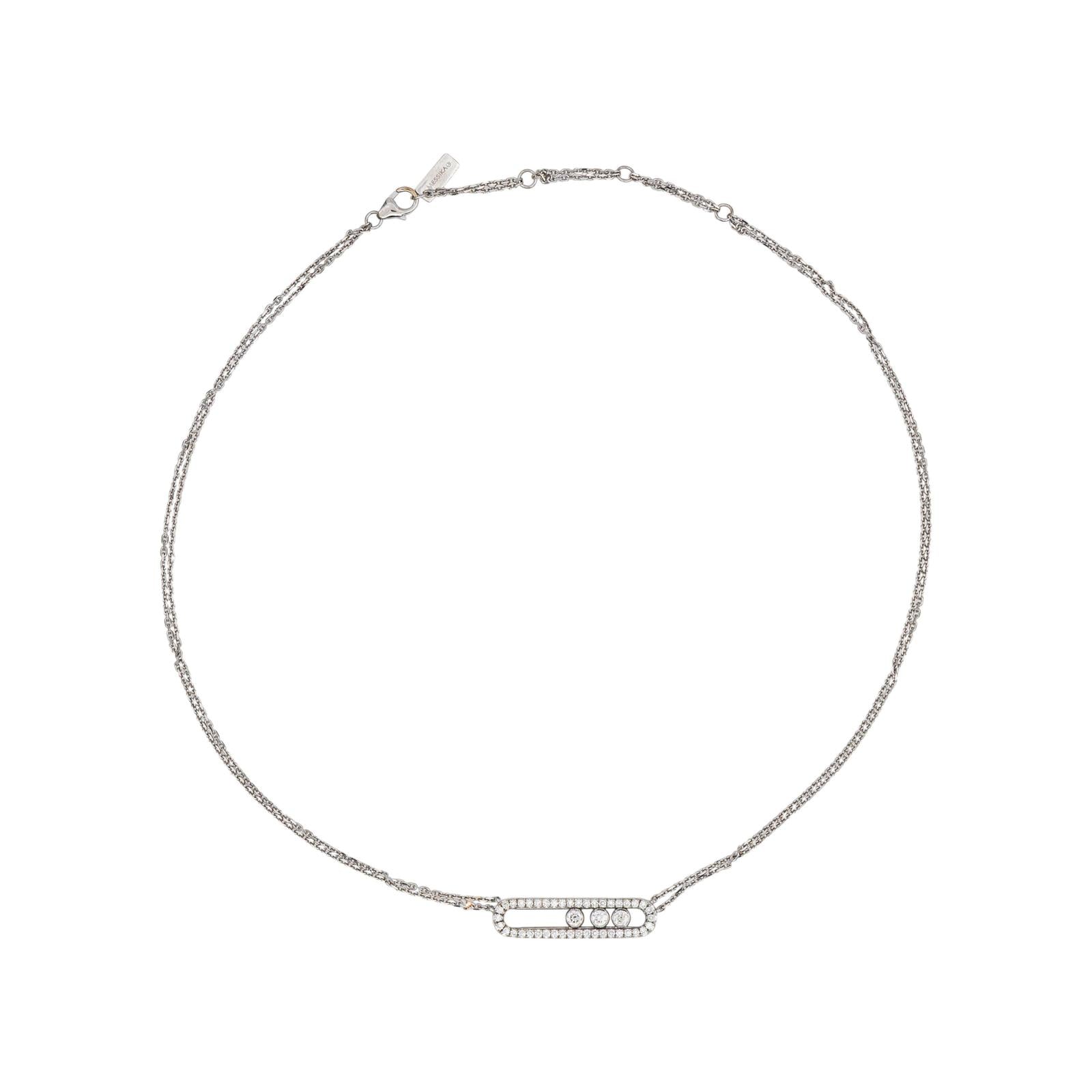Messika Collier Move Or blanc Diamant