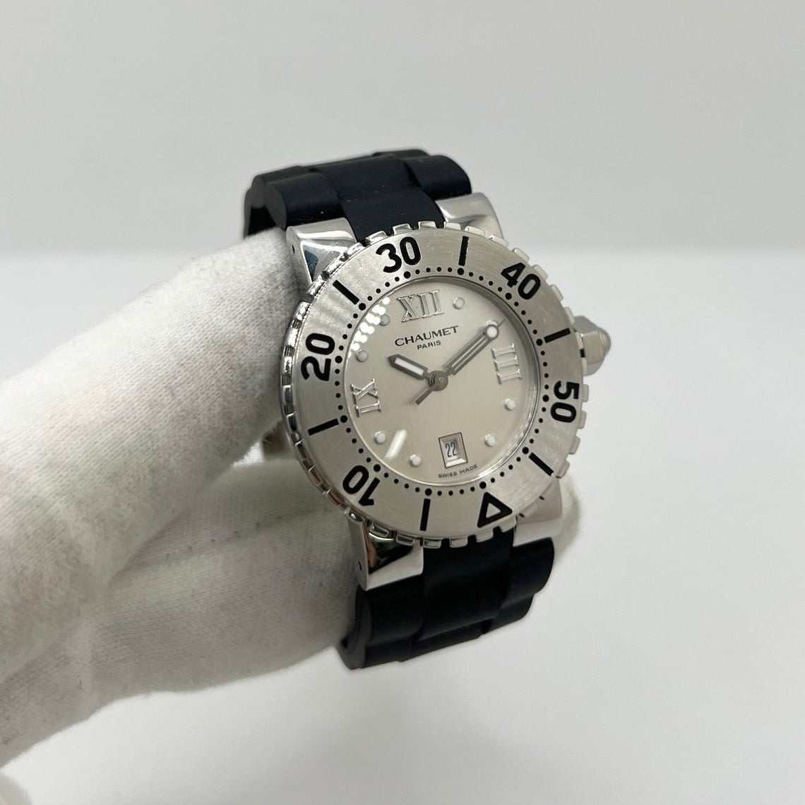 Montre CHAUMET "Class One" en acier et caoutchouc