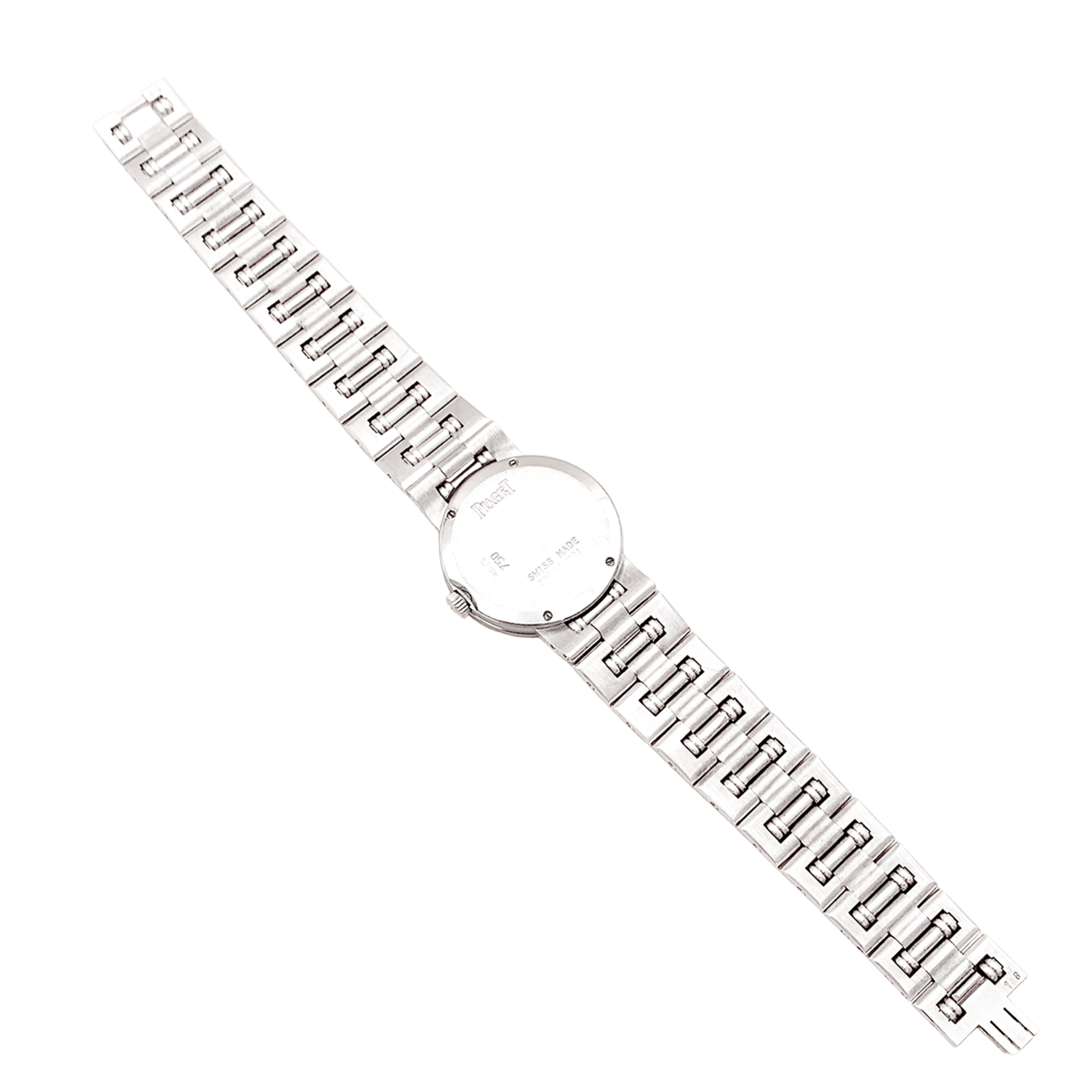 Montre Piaget, "Dancer", or blanc, diamants.