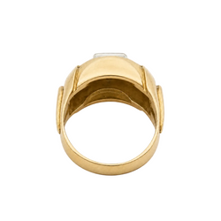 Bague Tank en or rose et diamants