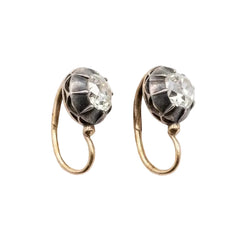 Boucle d’oreilles Dormeuses en or jaune et diamants