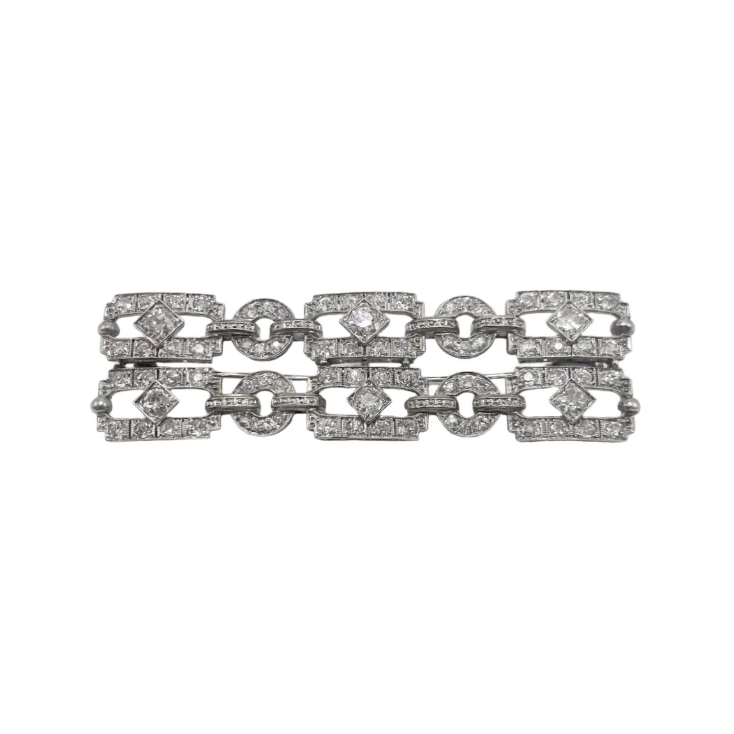 Broche Épingle en or blanc et diamants