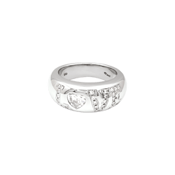 Bague Jonc CHOPARD "Love" en or blanc et diamants