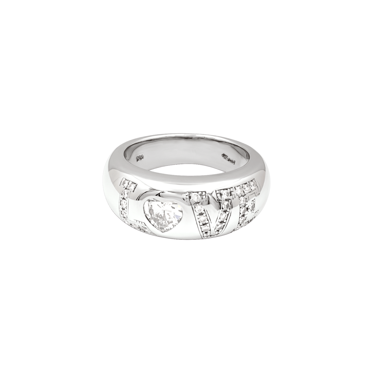 Bague Jonc CHOPARD "Love" en or blanc et diamants
