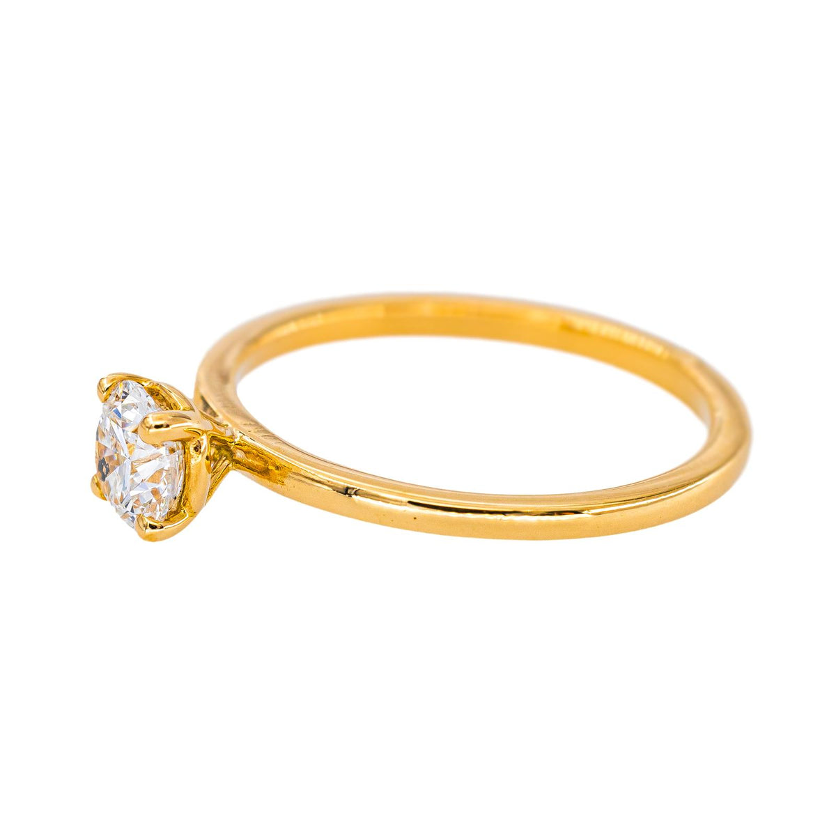 Bague Solitaire Or jaune  Diamant