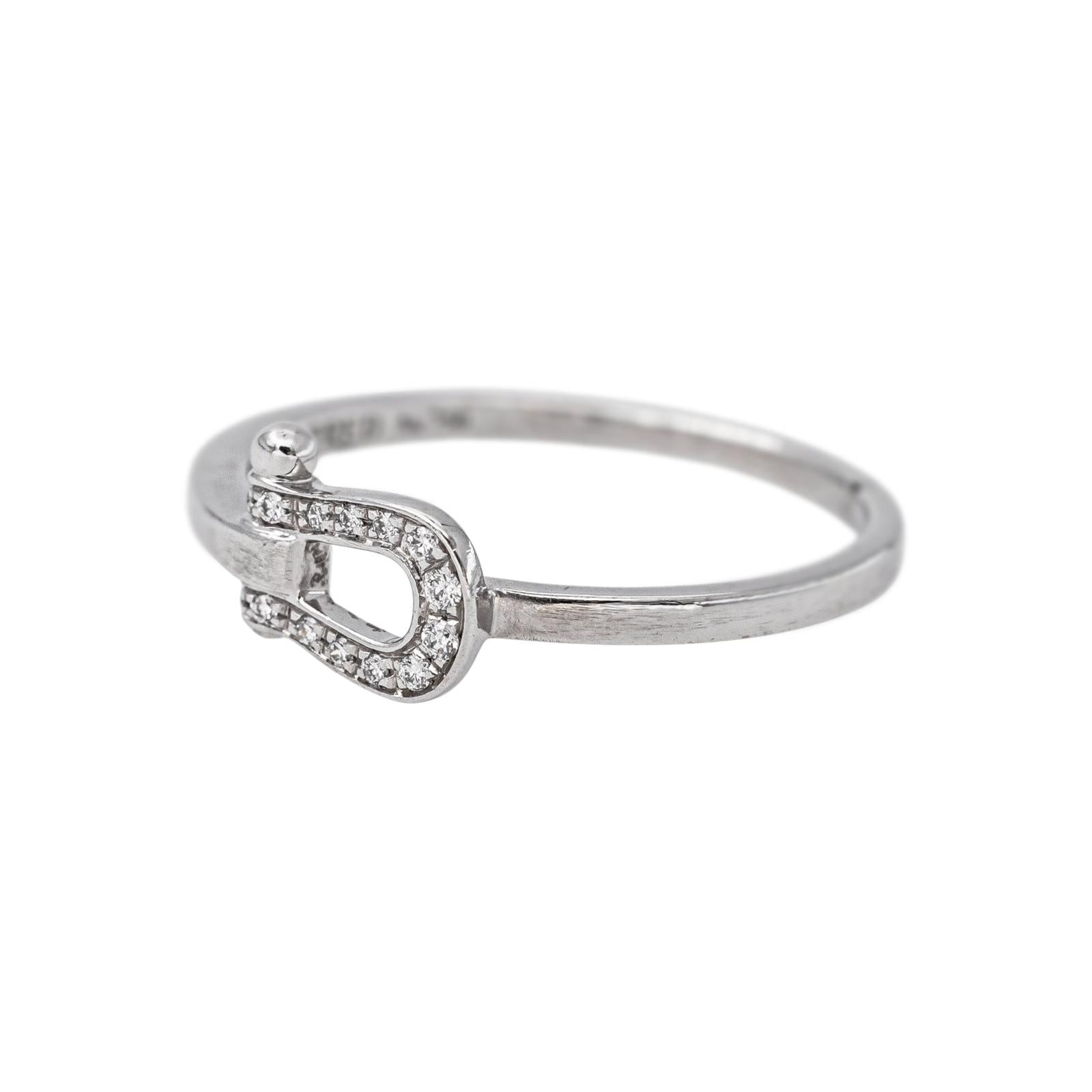 Fred Bague Force 10 Or blanc Diamant