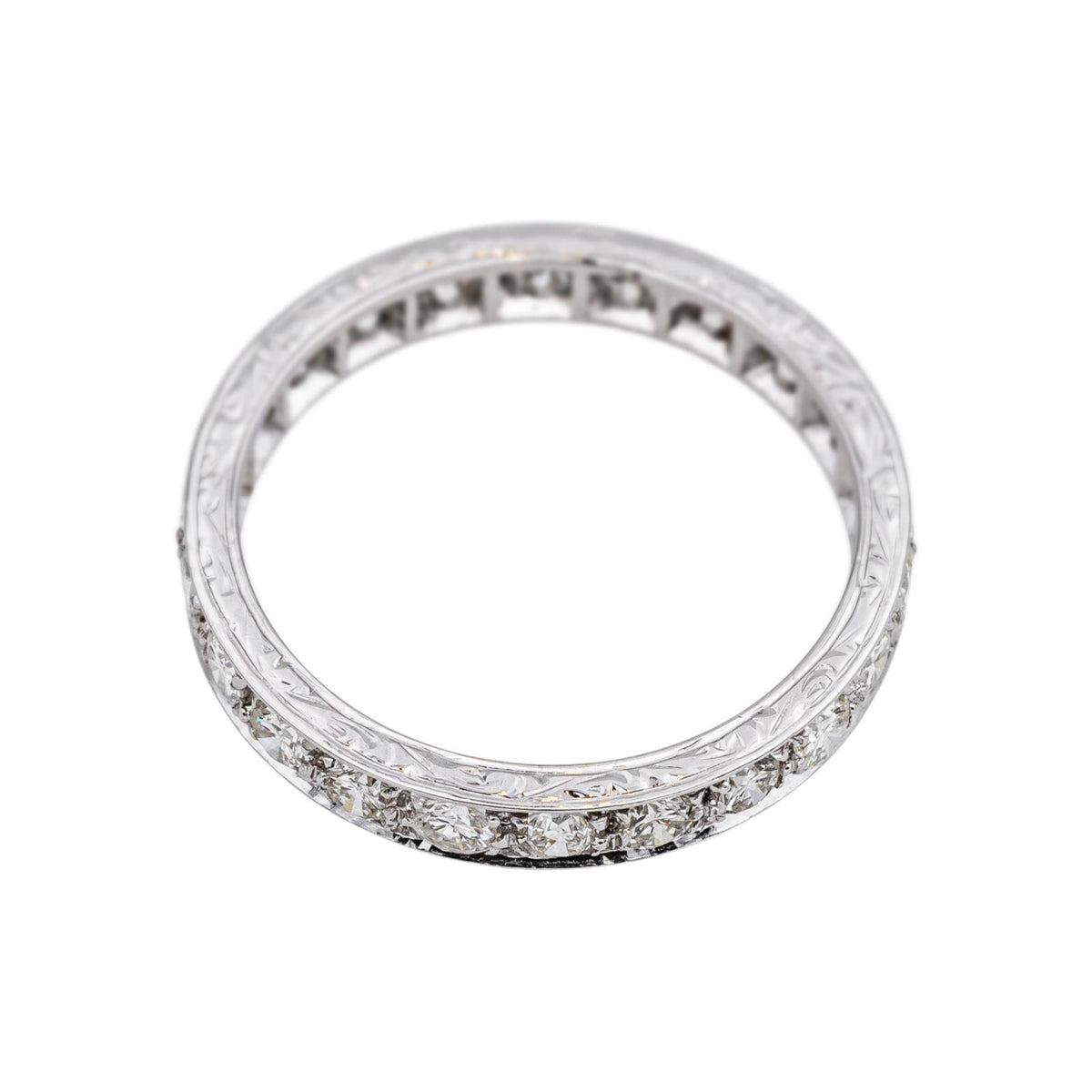Bague Alliance américaine Or blanc Diamant