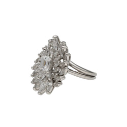Bague Entourage en platine et diamant