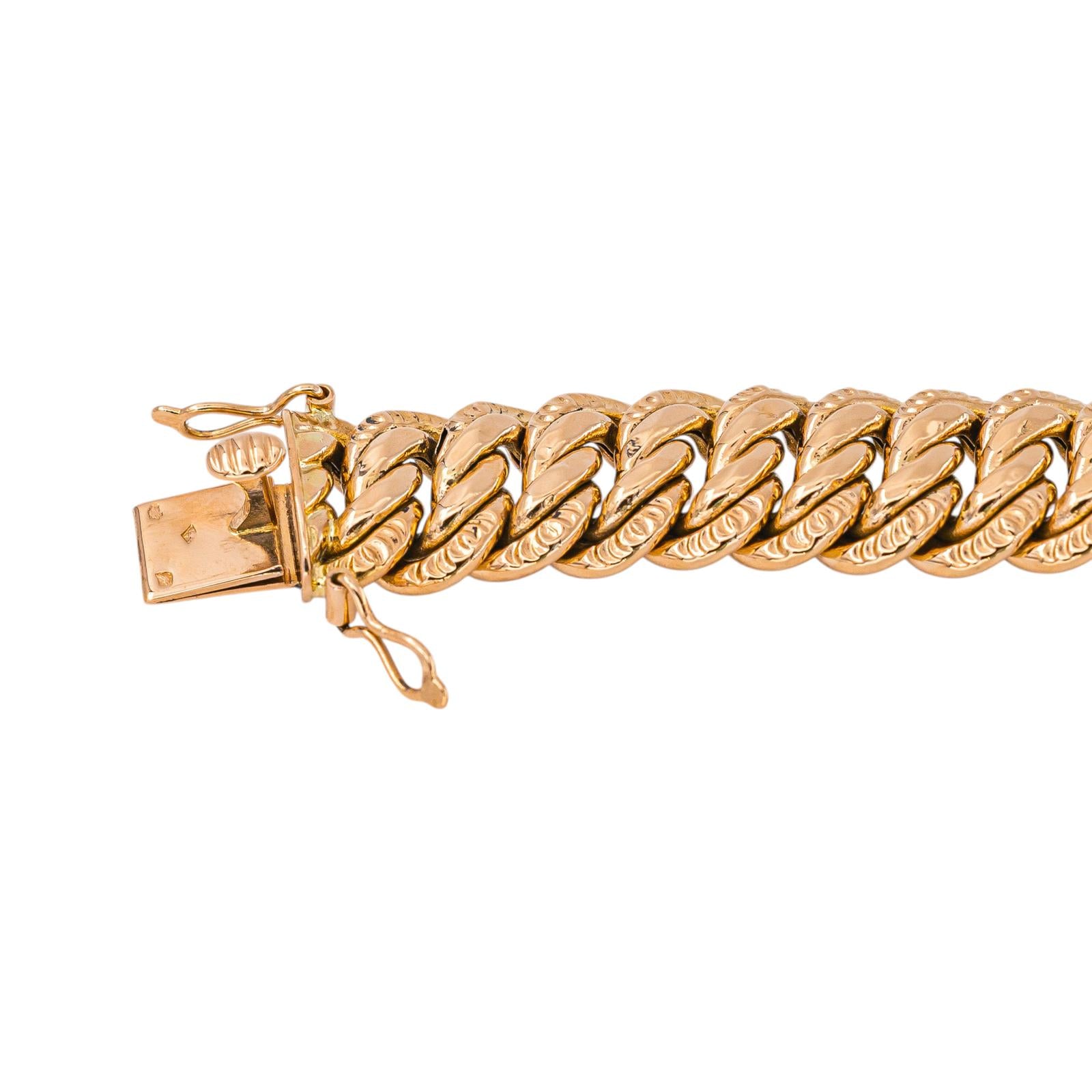 Bracelet Maille Amériaince Or rose