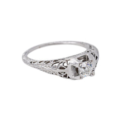 Bague Solitaire Or blanc Diamant