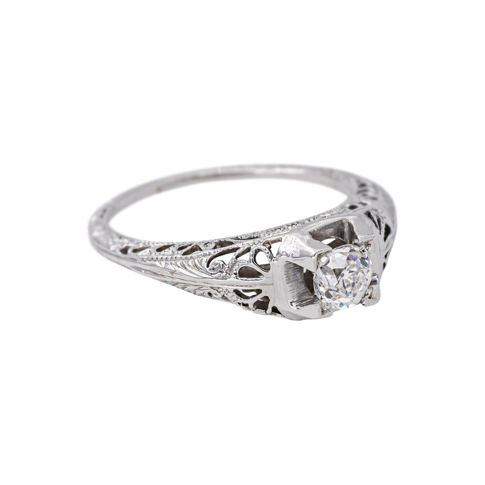Bague Solitaire Or blanc Diamant