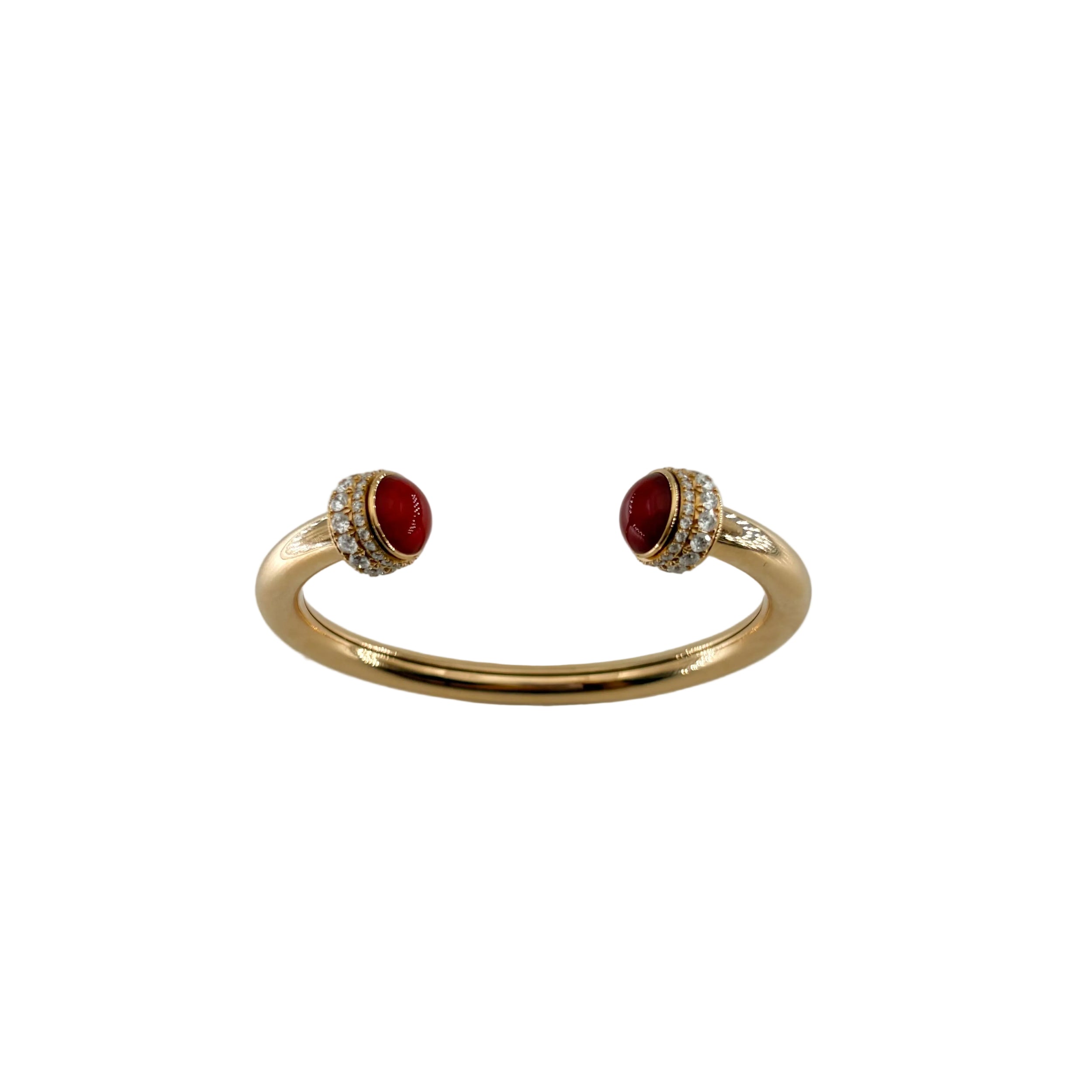 Bracelet Jonc PIAGET "Possession" en or rose, cornaline et diamants
