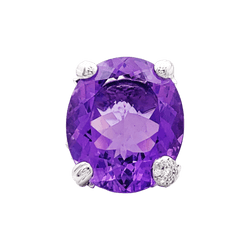 Bague Dior, "Miss Dior", or blanc, améthyste, diamants.