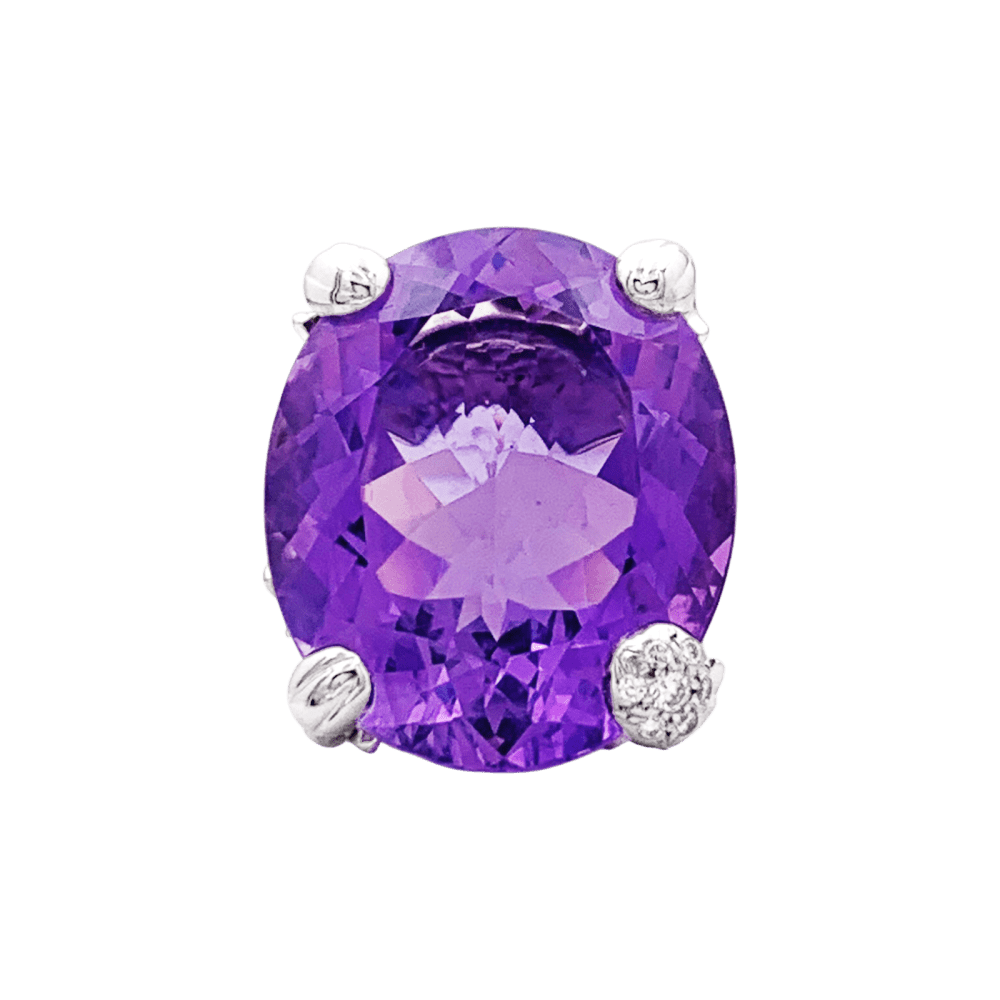 Bague Dior, "Miss Dior", or blanc, améthyste, diamants.