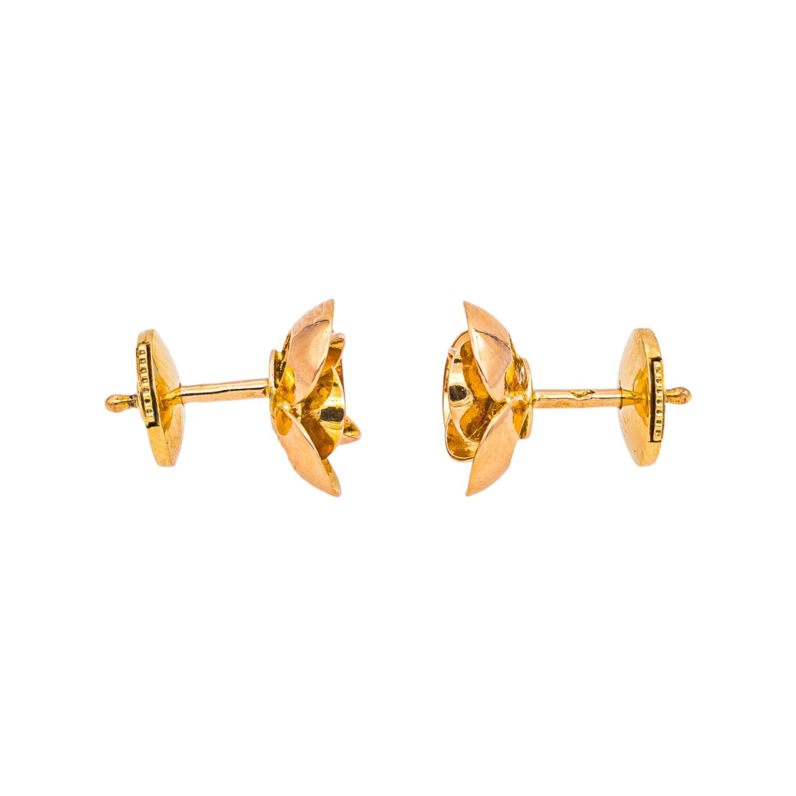 Boucles d'oreilles Puces Or rose