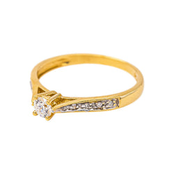 Bague Solitaire Or jaune Diamant