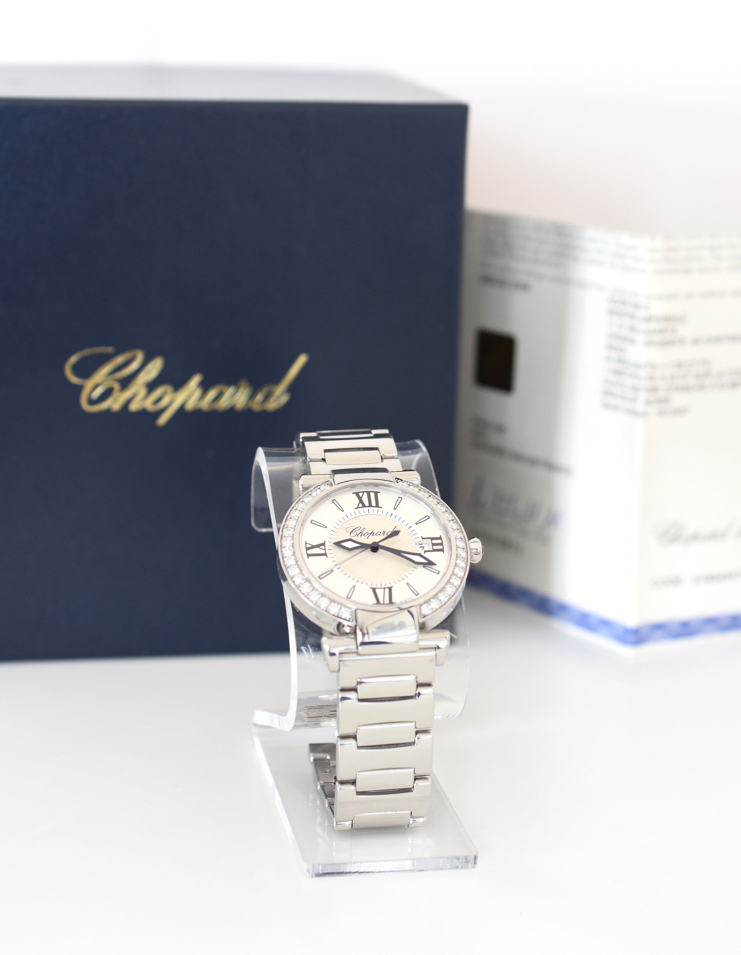 Montre CHOPARD "Impériale" en acier, améthyste et diamants
