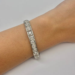 Bracelet Ligne en or blanc et diamants