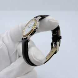 Montre HERMÈS "Clipper" en or jaune, acier et cuir