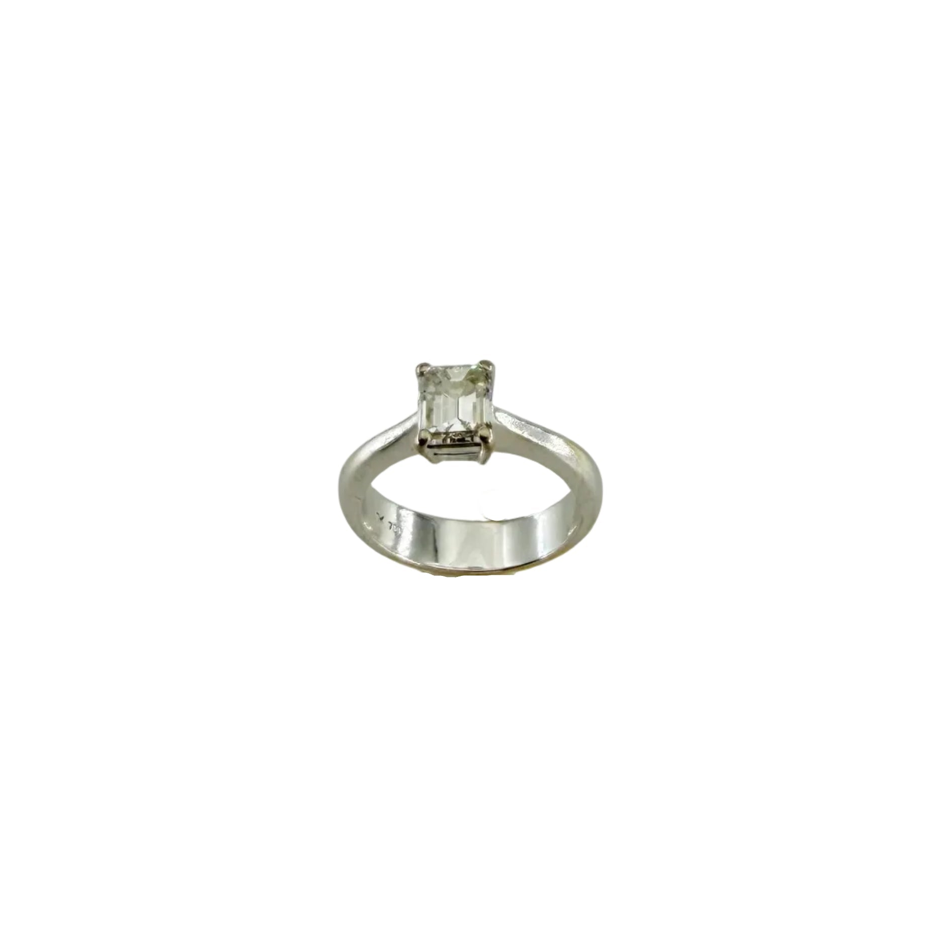 Bague Solitaire en or blanc et diamant