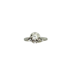Bague Solitaire en or blanc et diamant