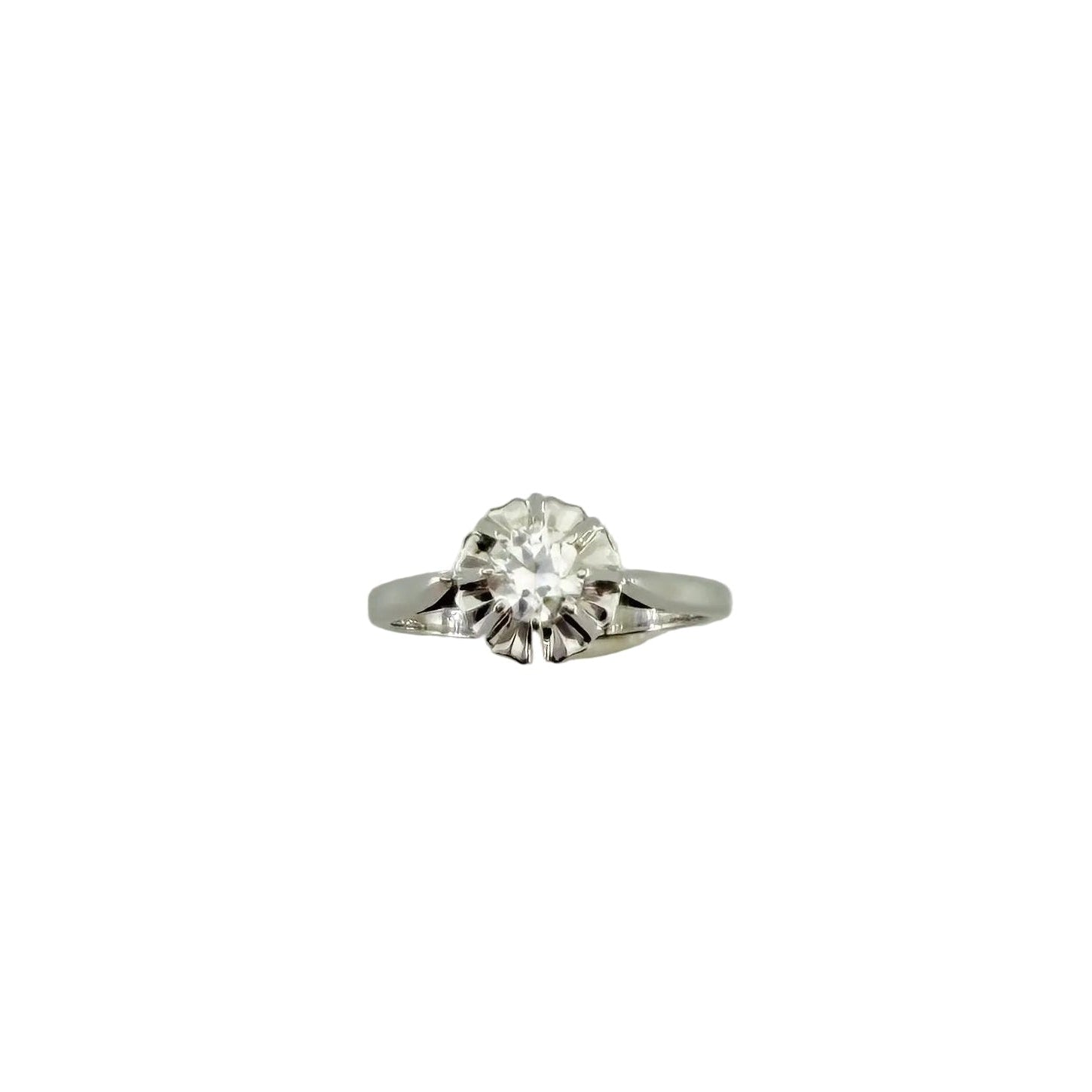 Bague Solitaire en or blanc et diamant