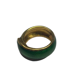 BAGUE VAN CLEEF & ARPELS OR 18K ET EMAIL (T.48)
