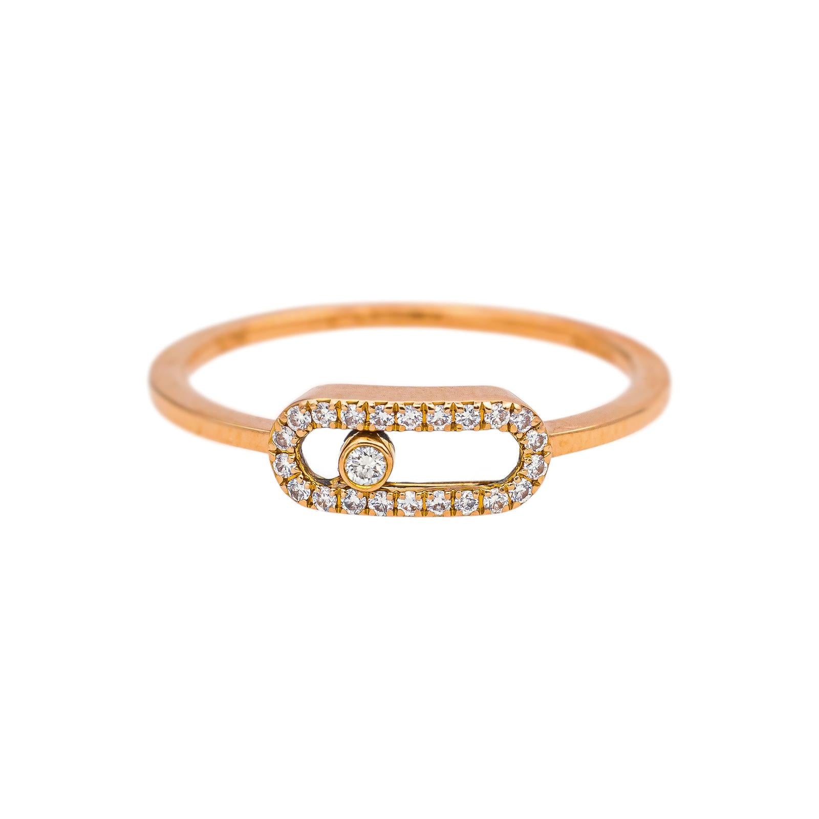 Messika Bague Move Uno Or rose Diamant