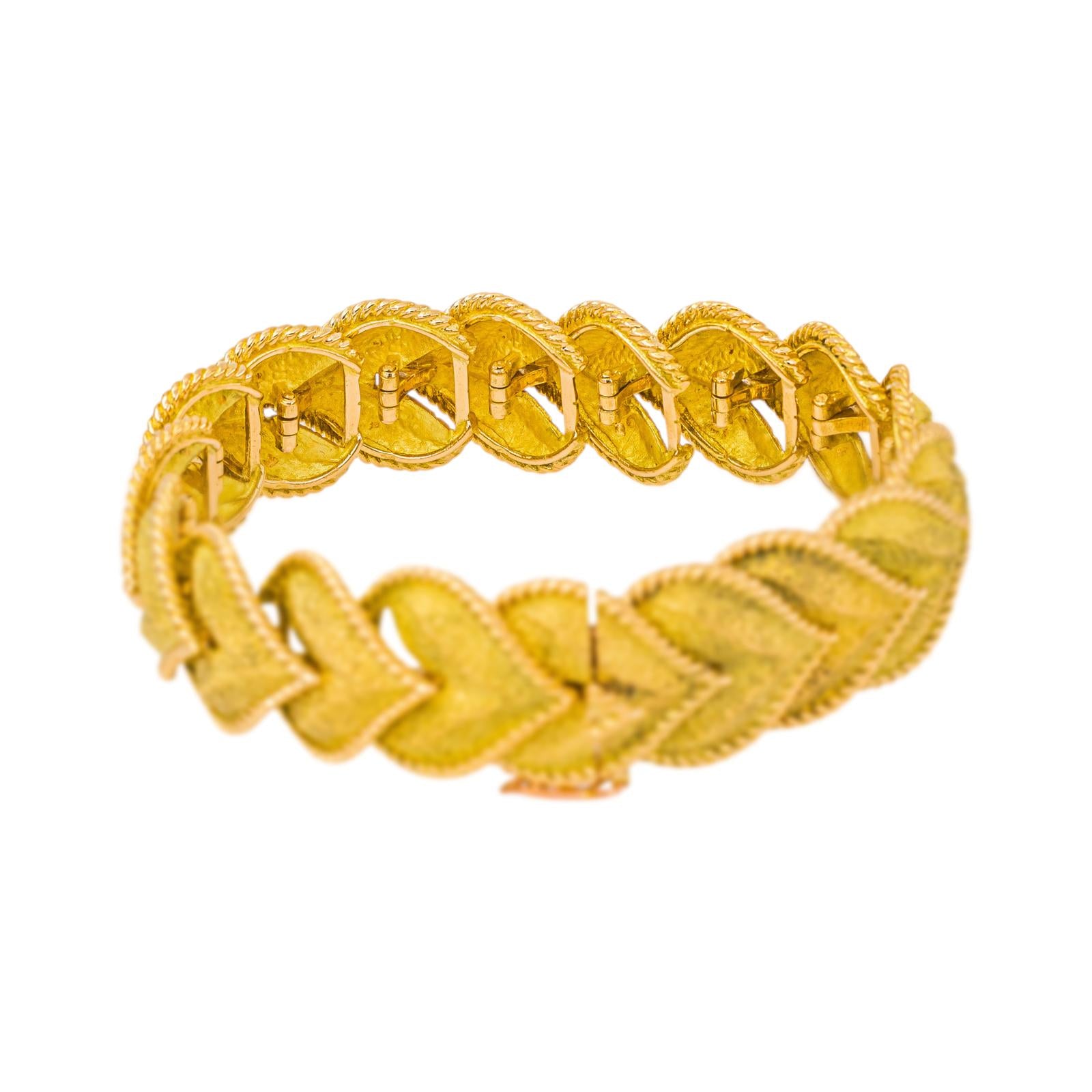 Bracelet Maille en or jaune et or rose