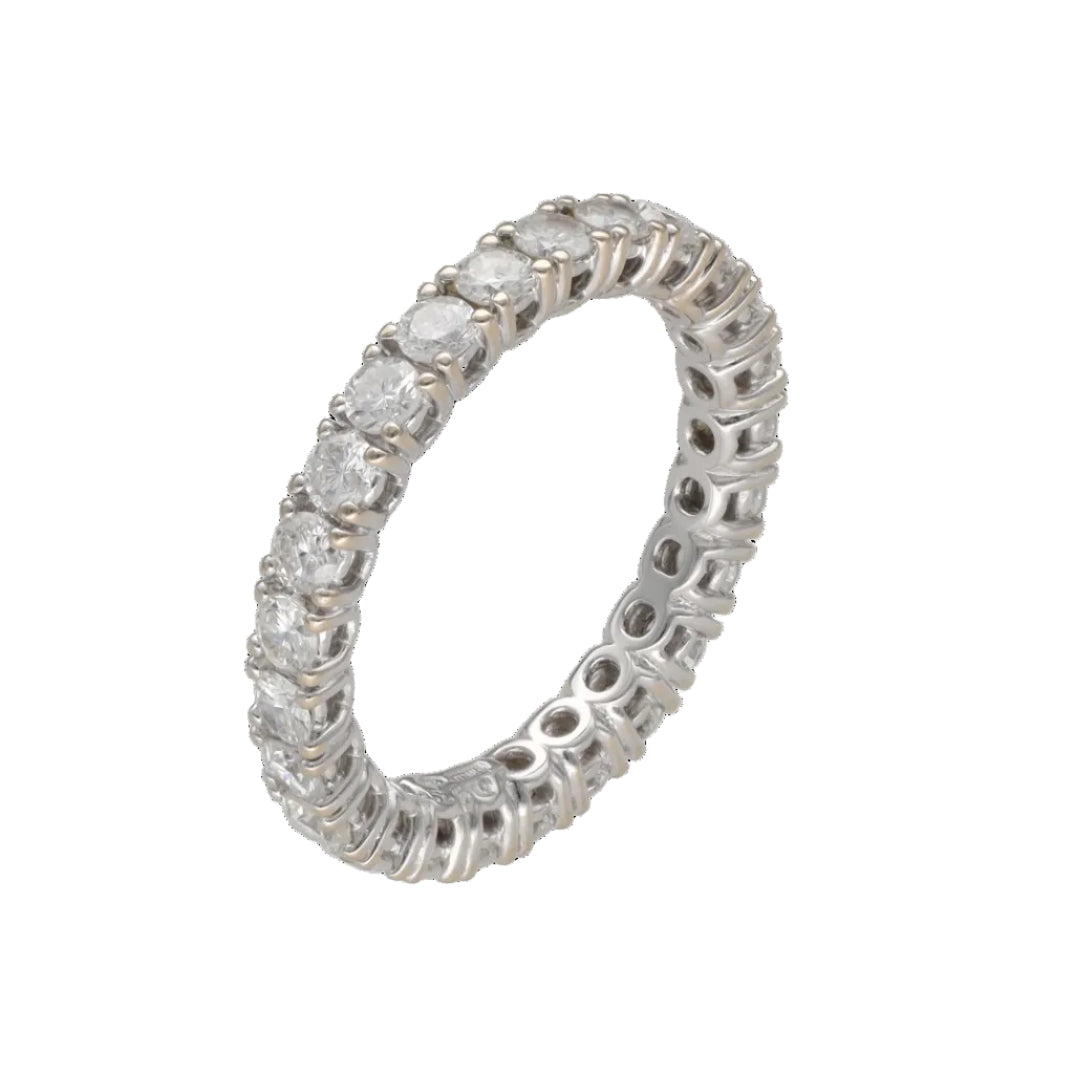 Bague Alliance en or blanc et diamants