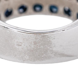 Bague Bandeau Or blanc Saphir