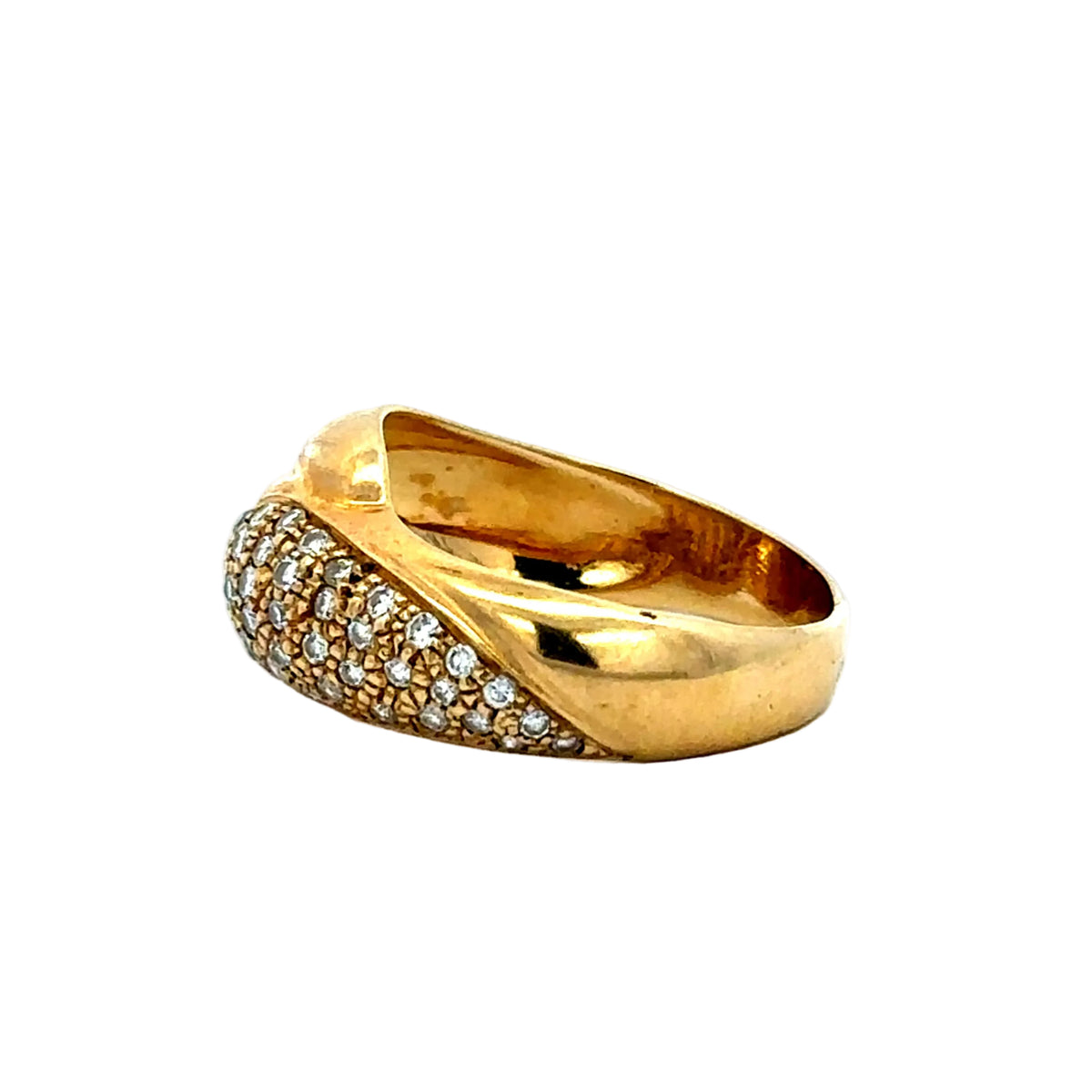 Bague Cocktail en or jaune et diamants