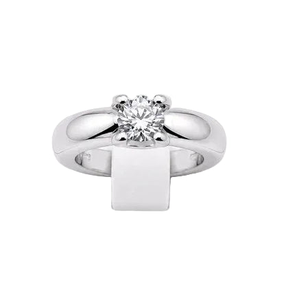 Bague Solitaire CARTIER en or blanc et diamant