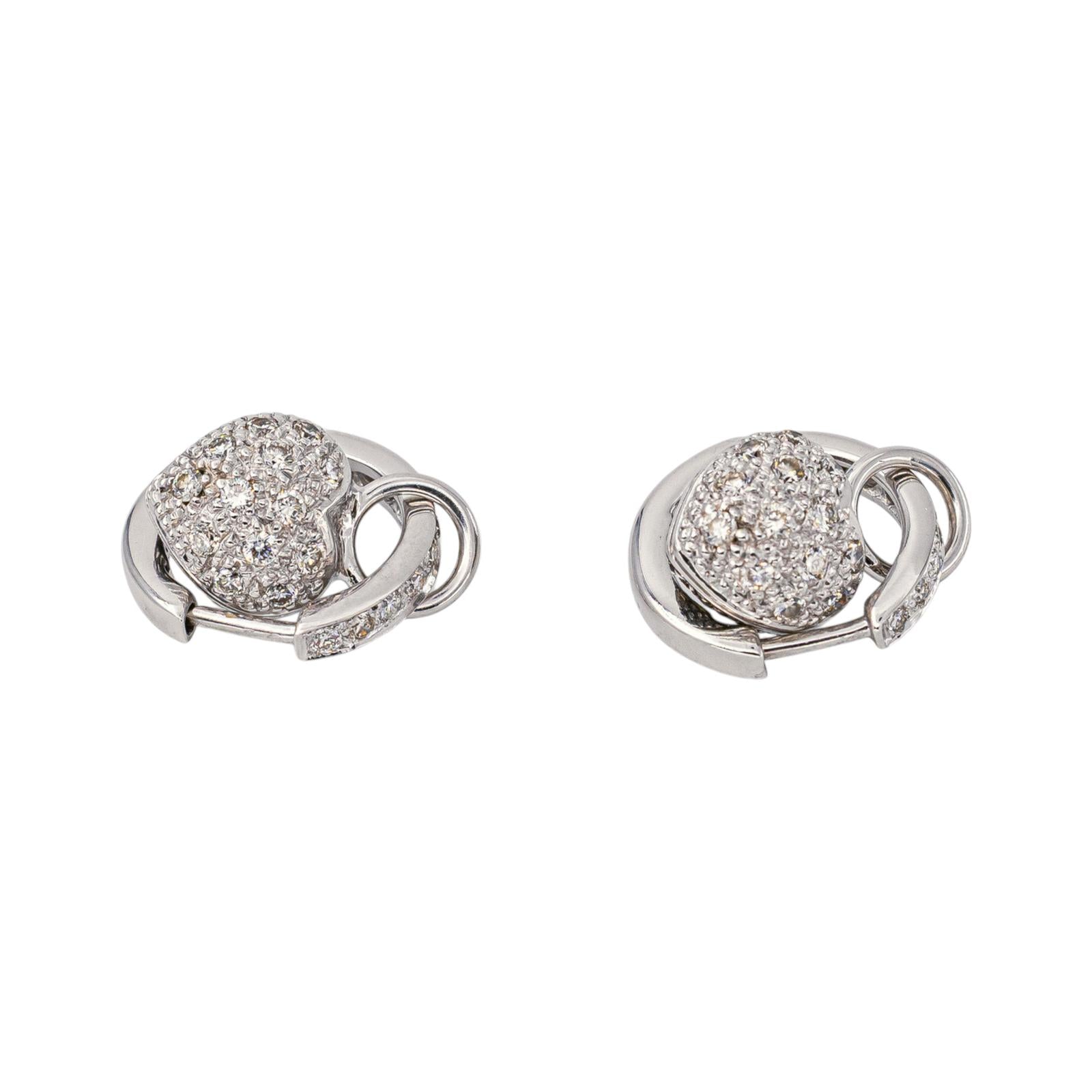 Boucles d'oreilles Or blanc Diamant