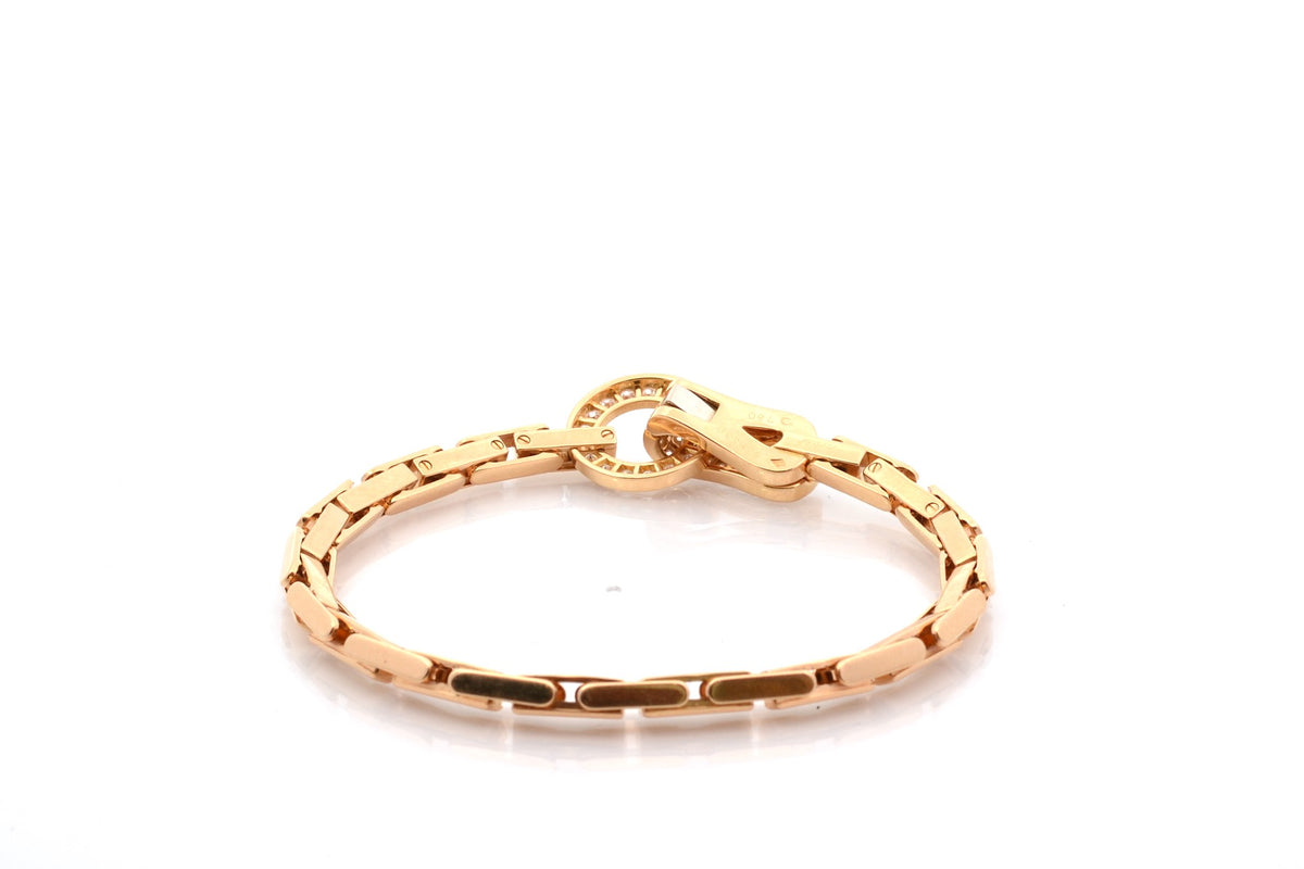 Bracelet Maille CARTIER Agrafe en or jaune et diamants