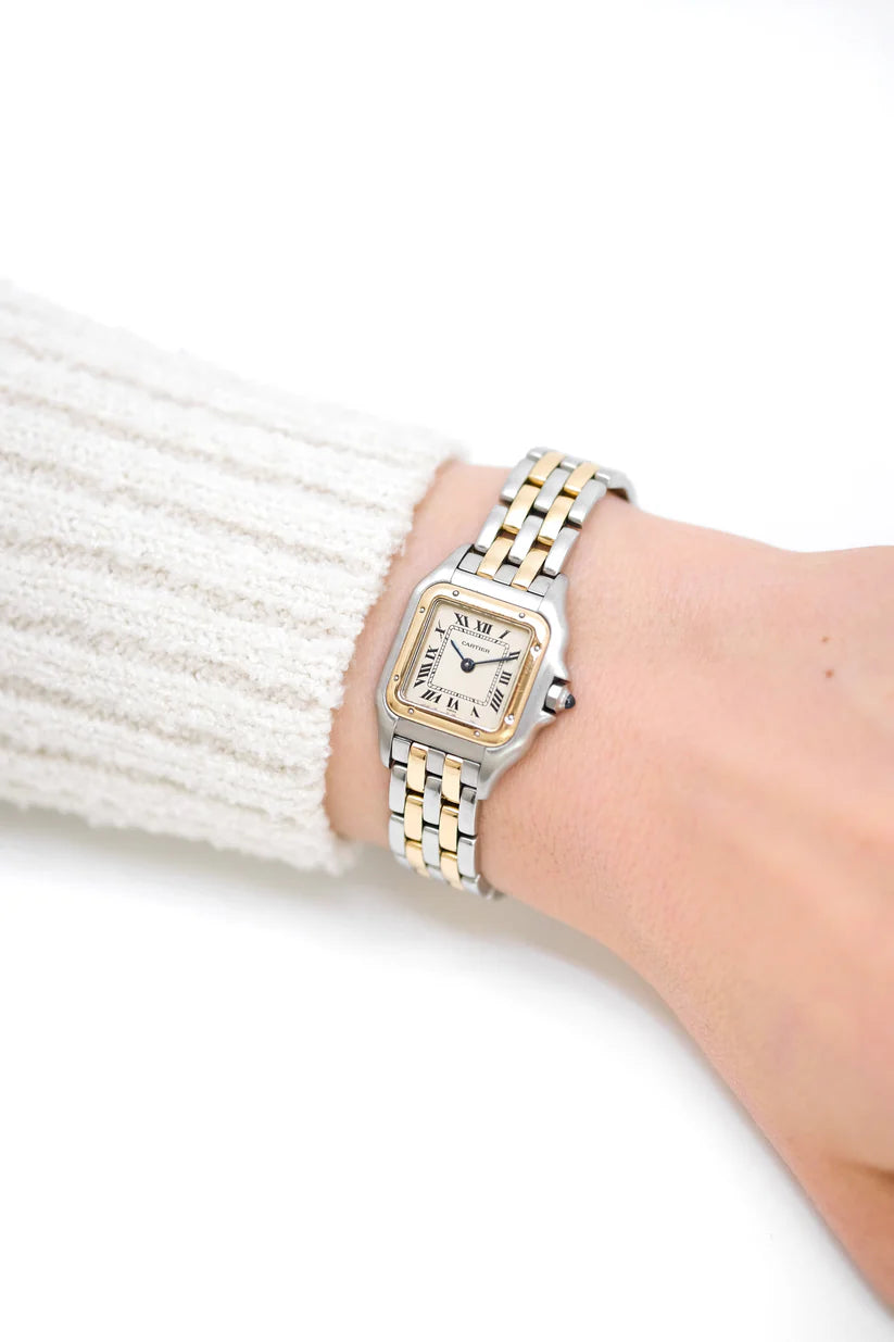 Montre CARTIER Panthère en or jaune et acier