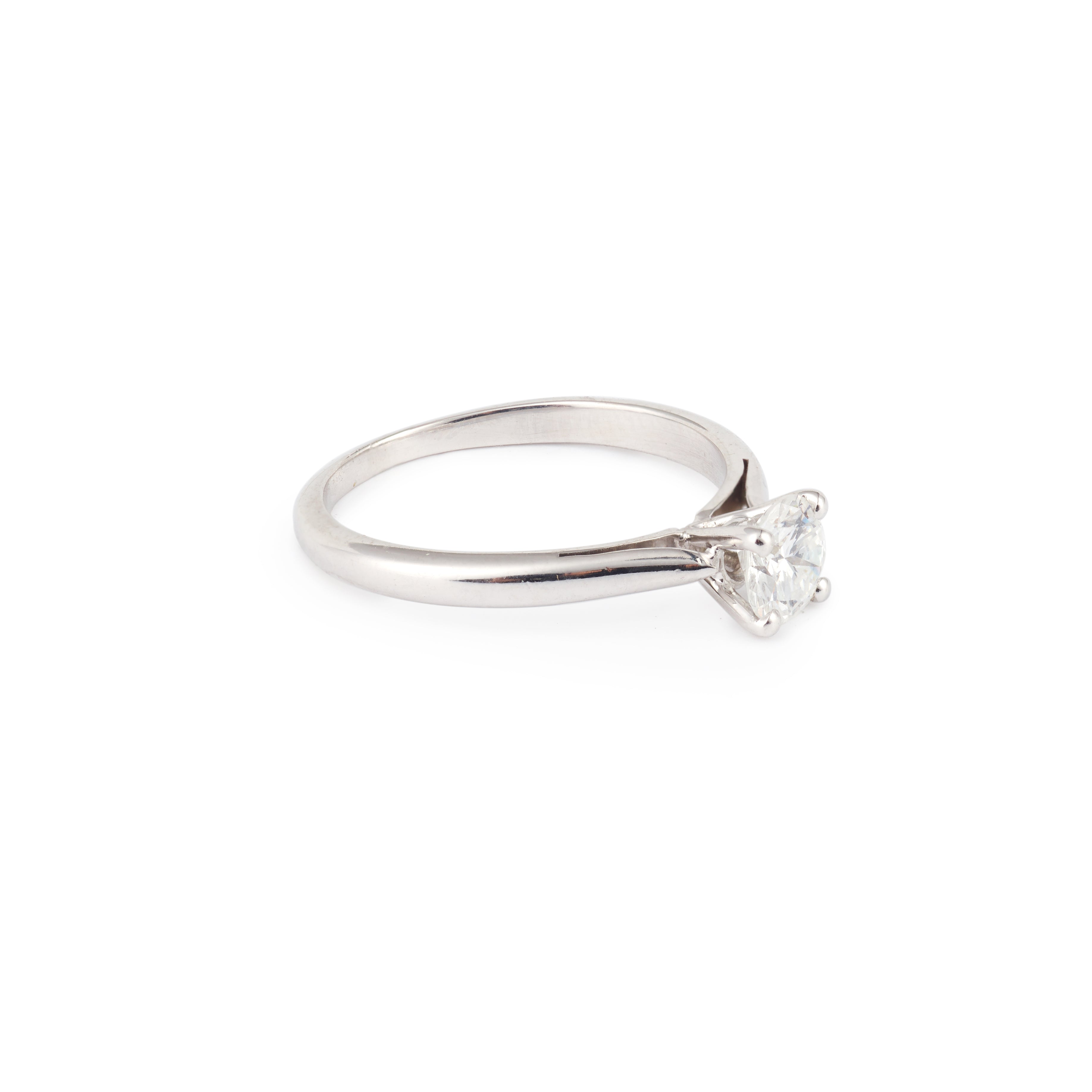 Bague Solitaire en or blanc et diamant
